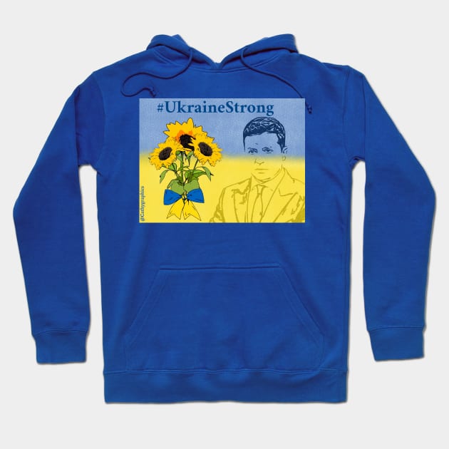 Ukraine Strong Hoodie by CathyGraphics